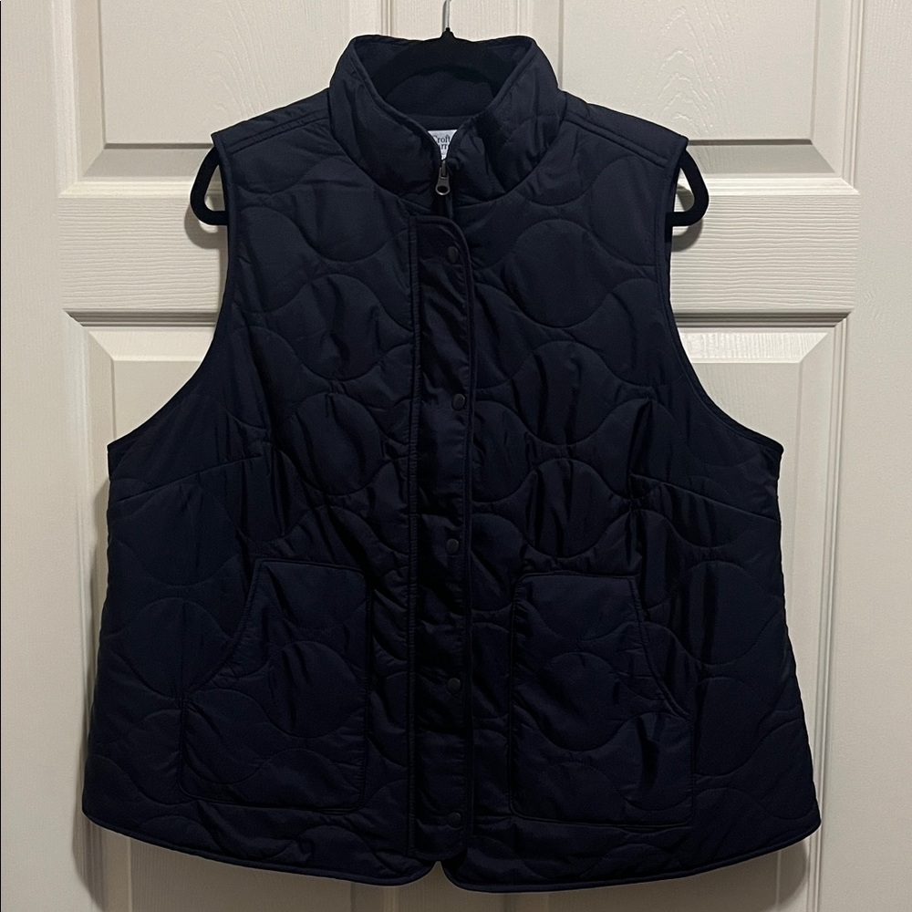 Croft & Barrow Women's Navy Quilted Vest